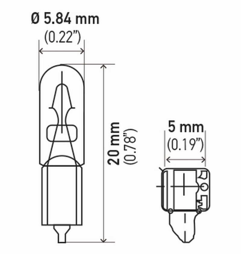 Hella Bulb 2721 12V 12W W2X46D T15 (2) - Hella LA2721TB