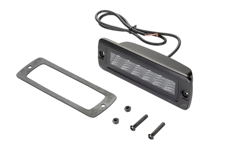 Hella Universal Black Magic 6 L.E.D. Flush Mount Mini Light Bar - Flood Beam - Hella LA358176221