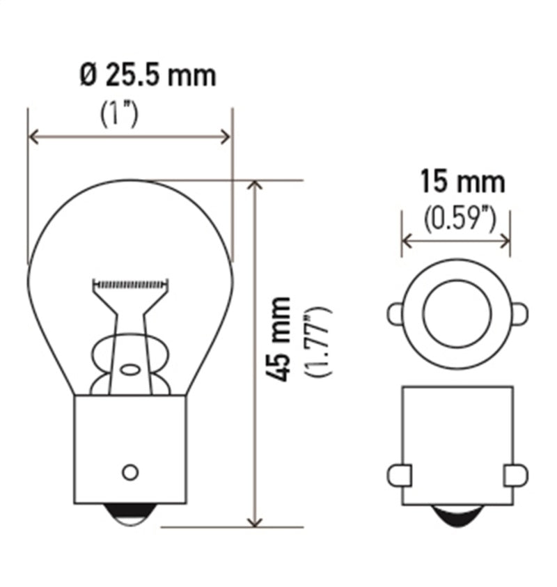 Hella Bulb 93 12V 13W BA15s S8 - Hella LA93