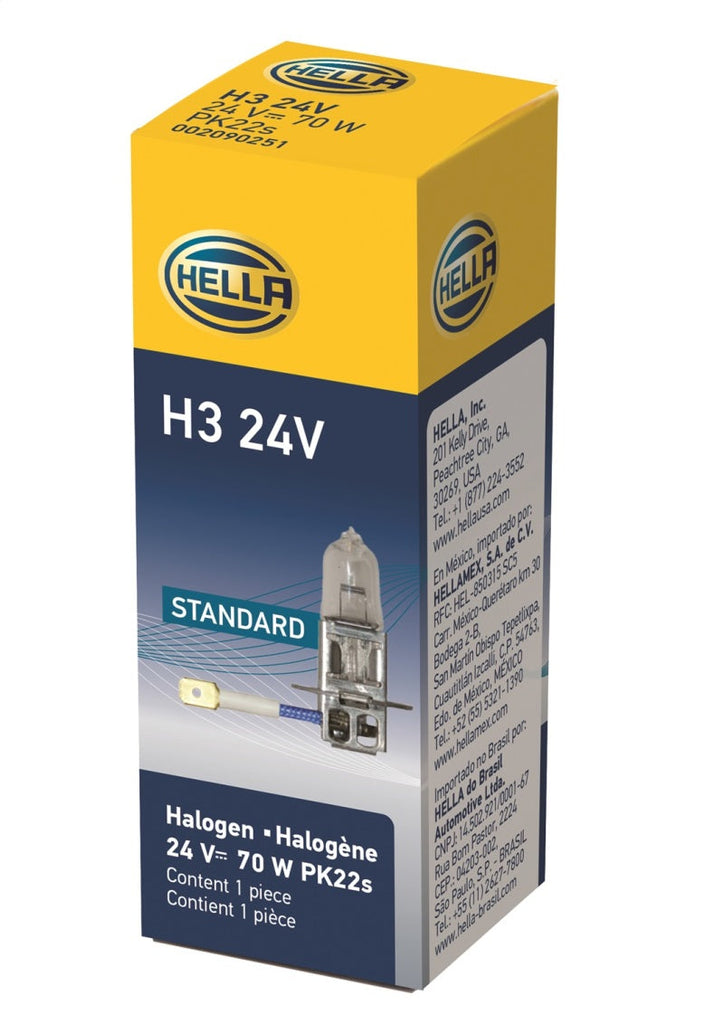 Hella H3 24V/70W PK22s T3.25 Halogen Bulb - Hella LAH3 24V