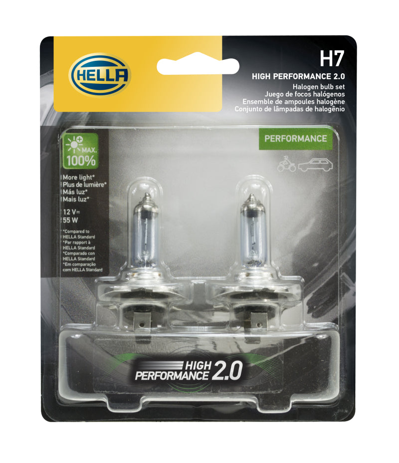 Hella H7 12V 55W PX26D HP 2.0 Halogen Bulbs - Hella LAH7 2.0TB