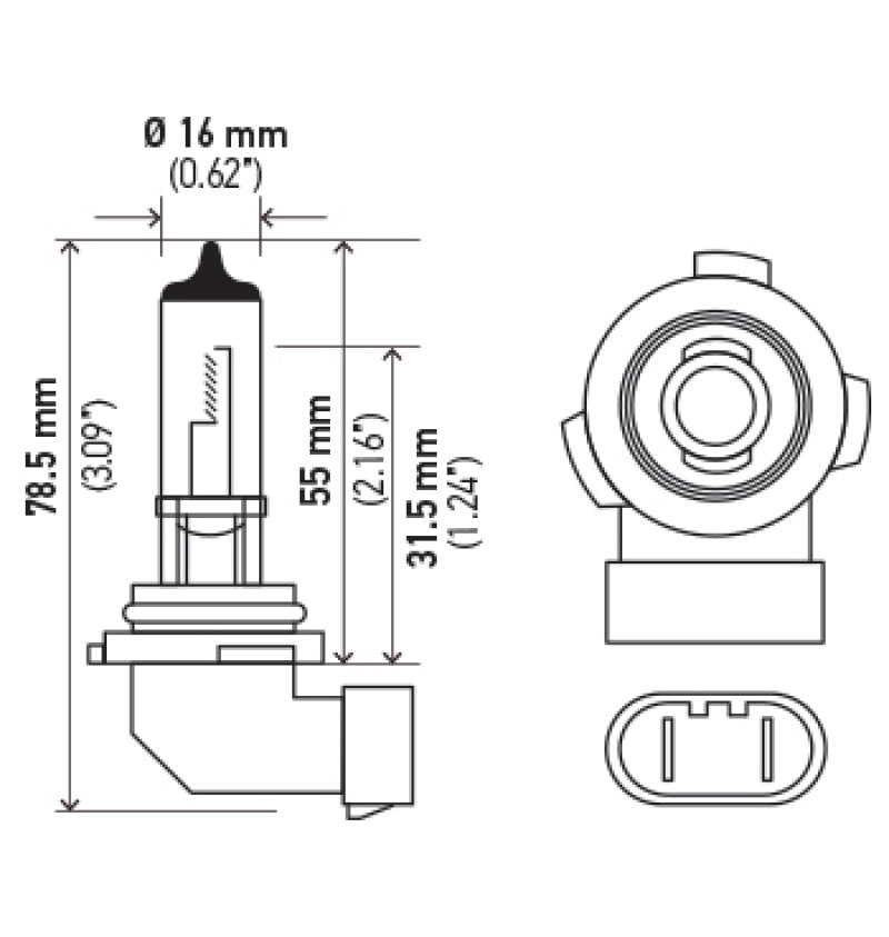 Hella H10 12V 65W Xen White Bulb (Pair) - Hella LAH71071012