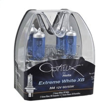 Load image into Gallery viewer, Hella Optilux 12V 60/55W H4/9003 P43t Extreme White XB Bulb (Pair) - Black Ops Auto Works