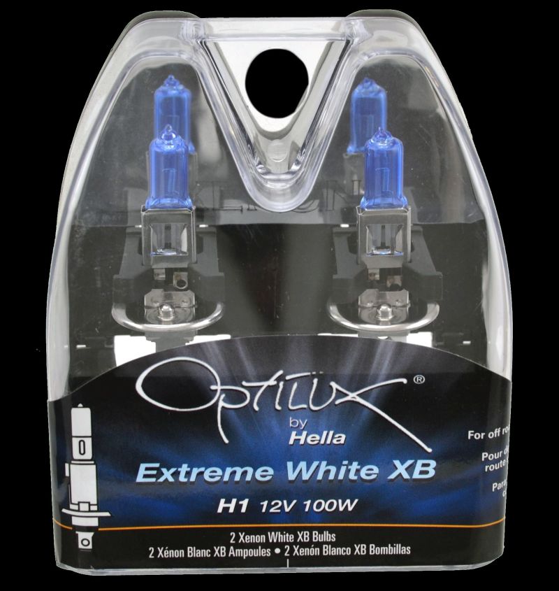 Hella Optilux H1 100W XB Extreme White Bulbs (Pair) - Black Ops Auto Works
