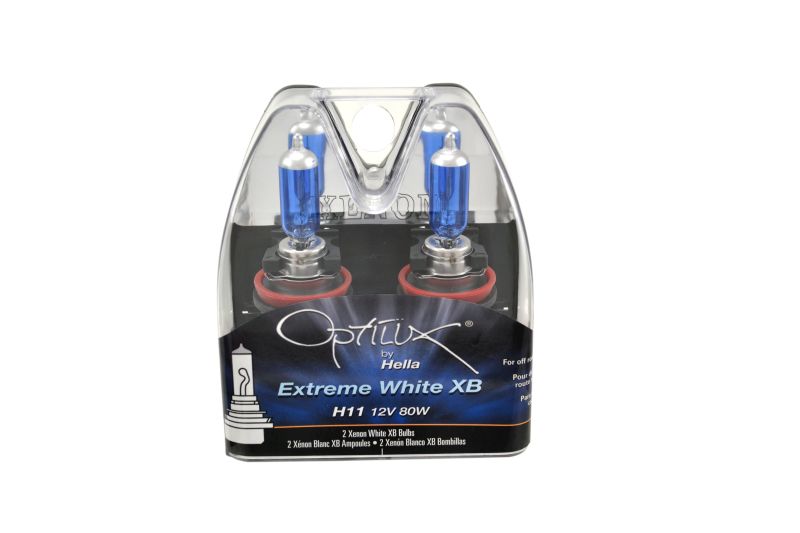 Hella Optilux XB Extreme Type H11 12V 80W Blue Bulbs - Pair - Black Ops Auto Works