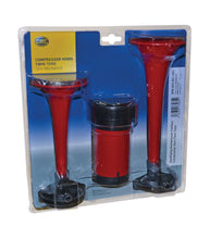 Load image into Gallery viewer, Hella Twin Trumpet Horn Kit 12V 240W 795-800Hz 118dB - Black Ops Auto Works
