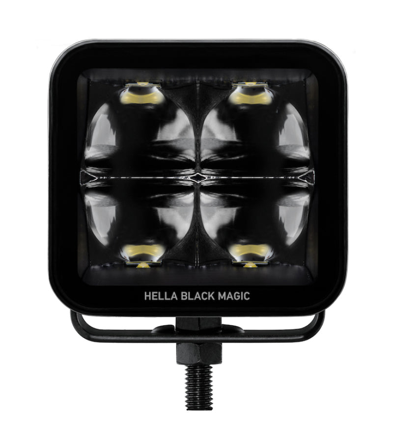 Hella Universal Black Magic 3.2in L.E.D. Cube Kit - Flood Beam (Long Range) - Black Ops Auto Works