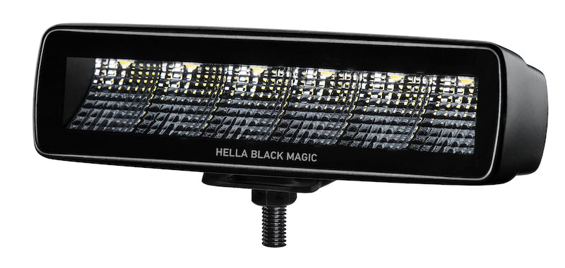 Hella Universal Black Magic 6 L.E.D. Mini Light Bar - Flood Beam - Black Ops Auto Works