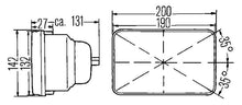 Load image into Gallery viewer, Hella Vision Plus 8in x 6in Sealed Beam Conversion Headlamp Kit (Legal in US for MOTORCYLCES ONLY) - Black Ops Auto Works
