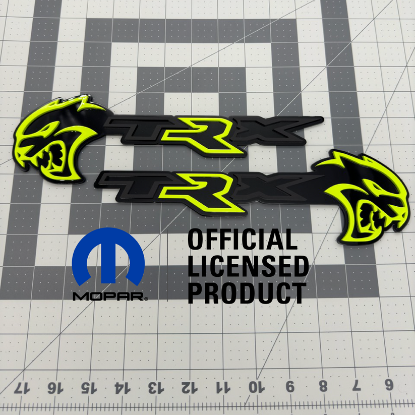 Hellcat TRX Badge Emblem 12in x 3.9in Pair