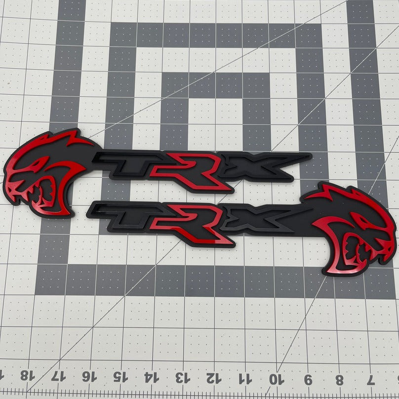 Hellcat TRX Badge Emblem 12in x 3.9in Pair