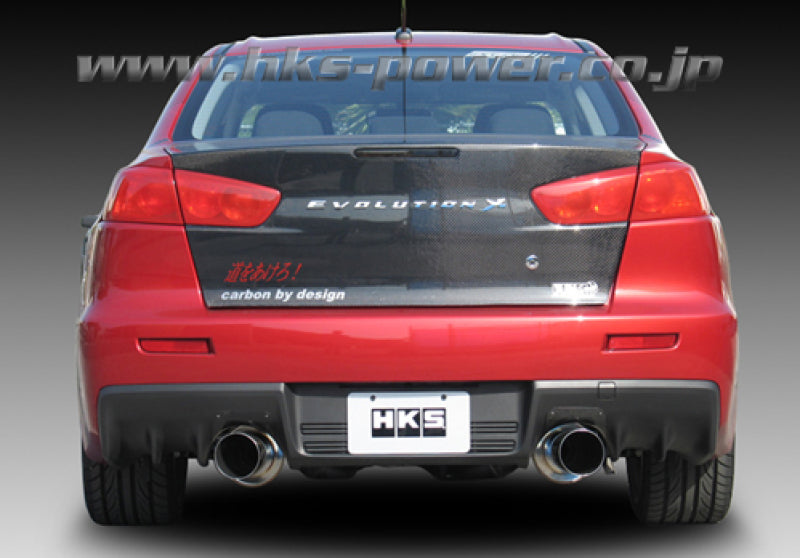 HKS 08-09 Evo 10 Hi-Power Dual Tip Catback Exhaust - Black Ops Auto Works
