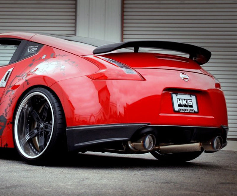 HKS 09+ 370z Dual Hi-Power Titanium Tip Catback Exhaust (requires removal of emissions canister shie - Black Ops Auto Works