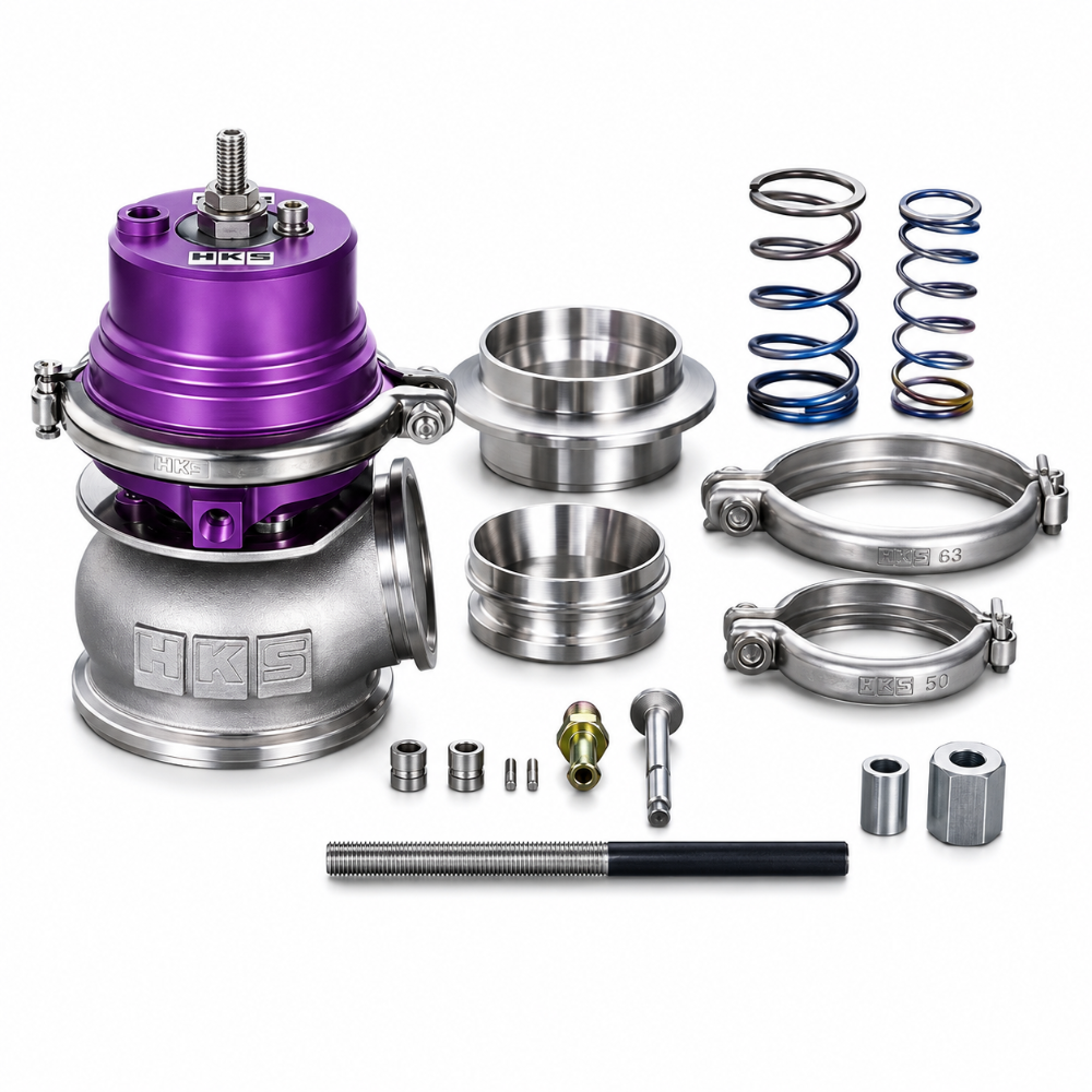 HKS 14005-AK001 GTII 60mm external wastegate with V-band flanges and spring kit