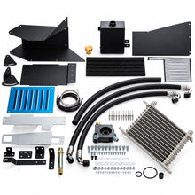 Load image into Gallery viewer, HKS 15004-AT111 S-Type oil cooler kit with core, black hoses, fittings, air guides, brackets, and hardware for 2013-2016 FR-S and BRZ