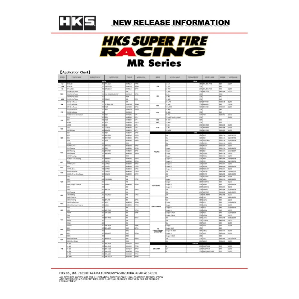 HKS 50003-MR40XLB motor vehicle engine parts product view 1