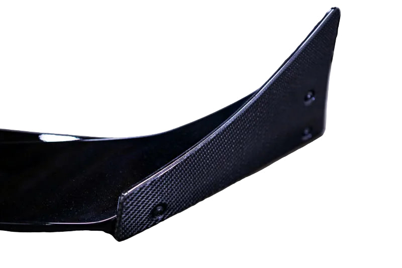 Close up of HKS TYPE-S front lip spoiler on GR86