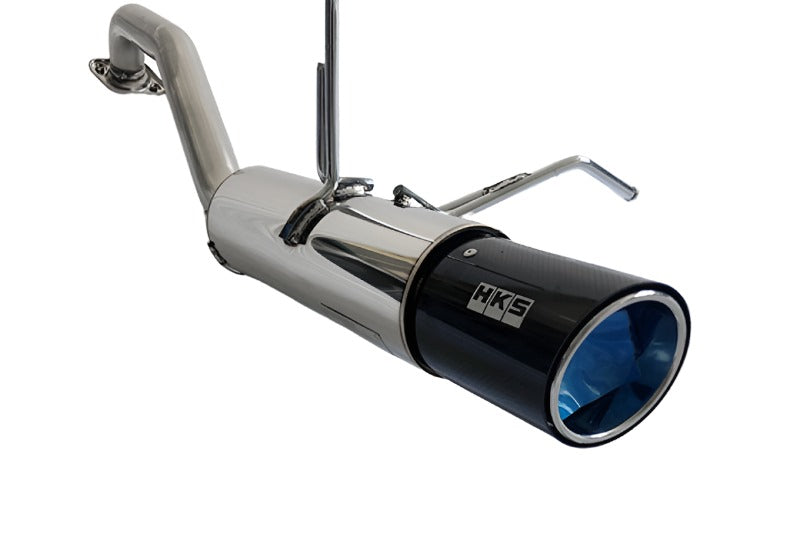 HKS Hi-Power Muffler 2014+ Honda Fit Sport GK5 w/ Carbon Tips - Black Ops Auto Works