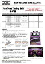 Load image into Gallery viewer, HKS Fine Tune Timing Belt for 90-2005 Mazda MX-5 (B6-ZE) - HKS 24999-AZ001
