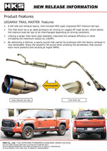 Load image into Gallery viewer, HKS Legamax Trail Master 2022+ Tundra Catback - HKS 31021-BT001
