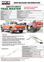 Load image into Gallery viewer, HKS Legamax Trail Master 2022+ Tundra Catback - HKS 31021-BT001