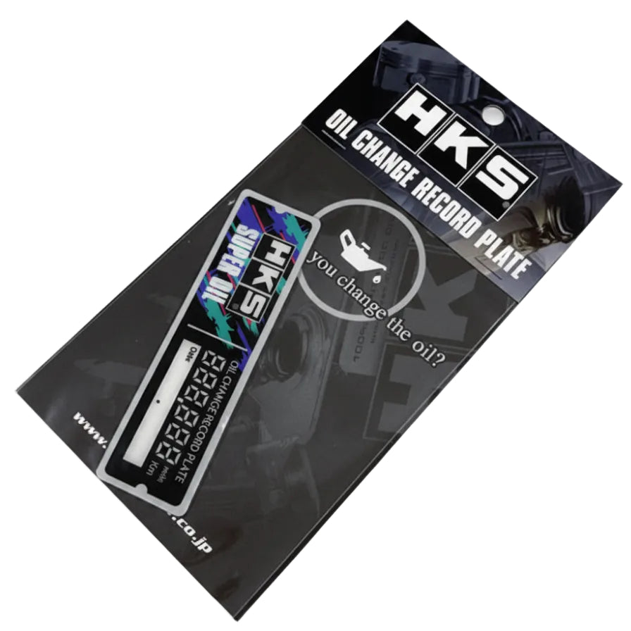 HKS Oil Change Record Plate - HKS 51007-AK398
