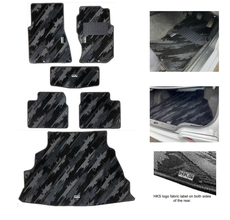 HKS FLOOR MATS BNR32 FULL SET OCT RHD - HKS 53001-AN036