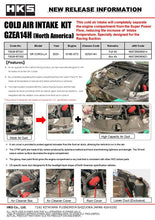 Load image into Gallery viewer, HKS Cold Air Intake Full Kit Toyota Corolla 23+ - HKS 70026-BT001