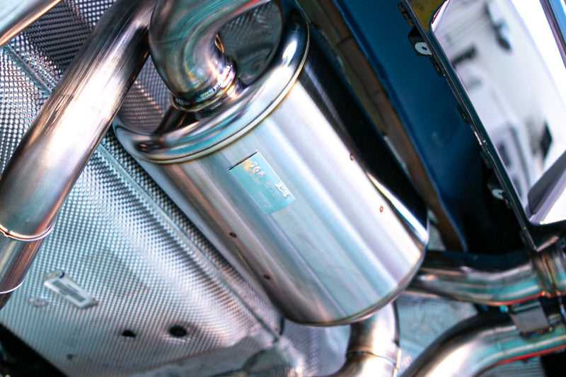 HKS HKSTUDIE muffler installed on BMW M2 G87