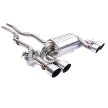 Load image into Gallery viewer, Close up HKS tuned muffler structure for compliance