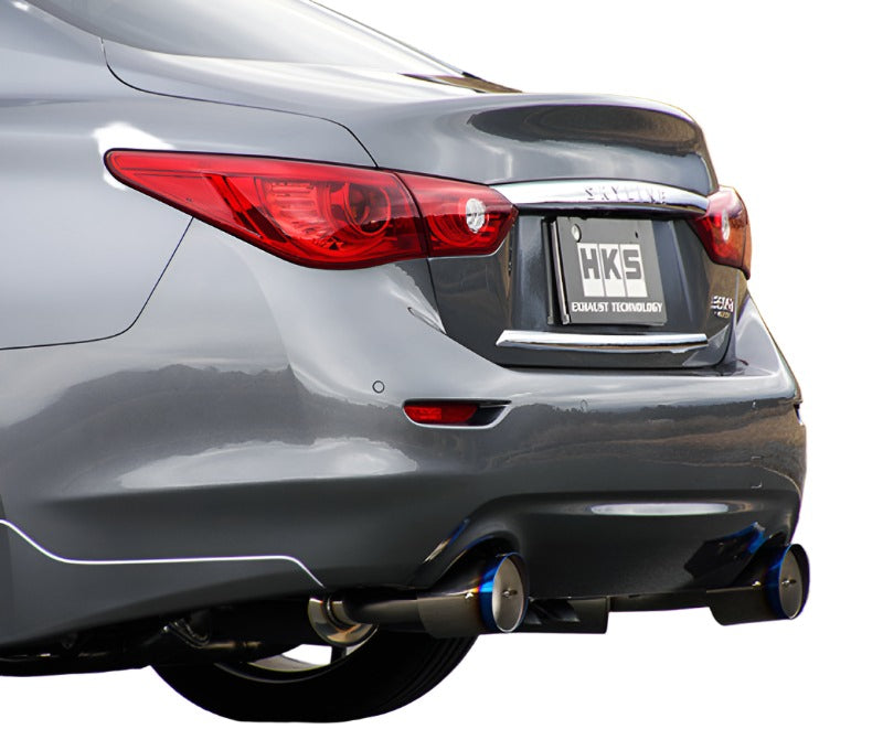 HKS Infiniti Q50 Hybrid VQ37 Dual Hi-Power Titanium Tip Catback Exhaust - Black Ops Auto Works