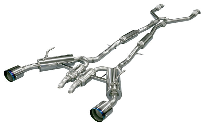 HKS Infiniti Q50 Hybrid VQ37 Dual Hi-Power Titanium Tip Catback Exhaust - Black Ops Auto Works