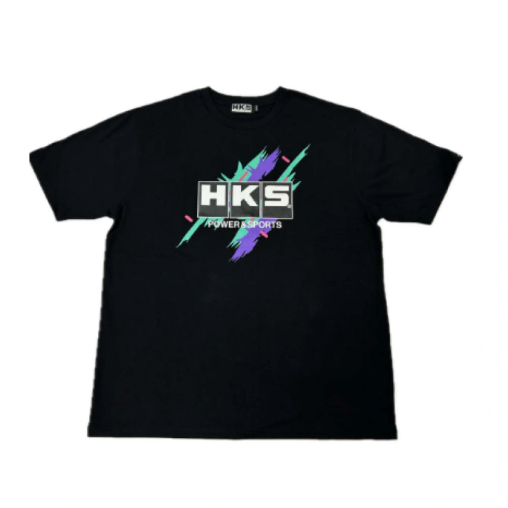 HKS T-SHIRT SUPER RACING v2 BLACK L - HKS 51007-AK727