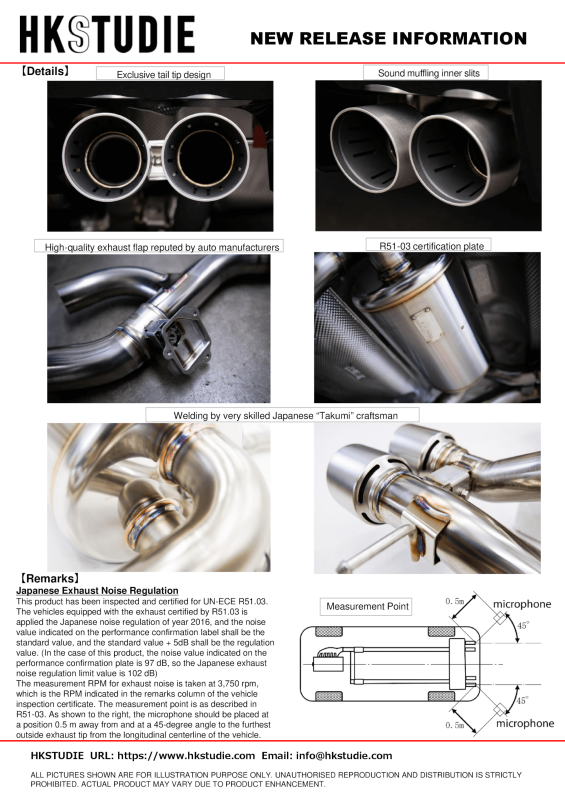 HKSHKSTUDIE-EX001-HKSTUDIE EXHAUST for BMW G80/G82 Comp-Catback-HKS