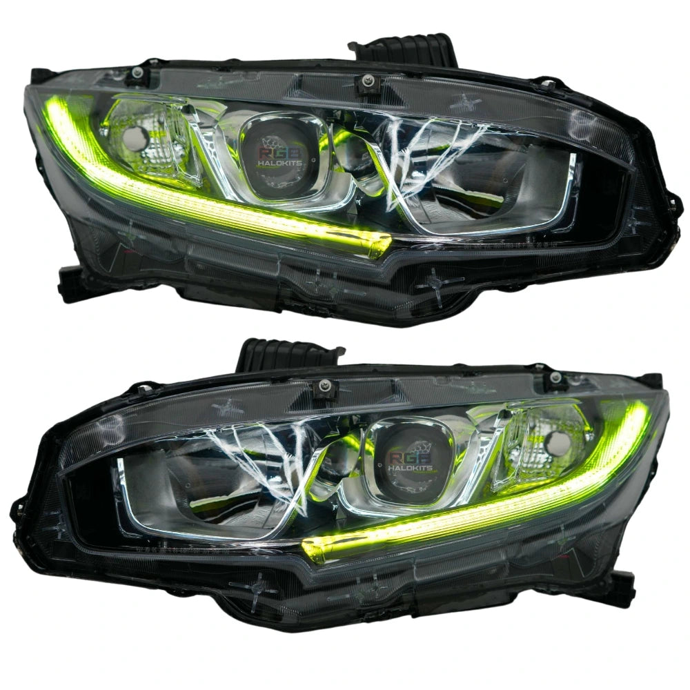 RGB Halo Kits Honda Civic Multicolor Flow Series DRL Boards (2016-2021)