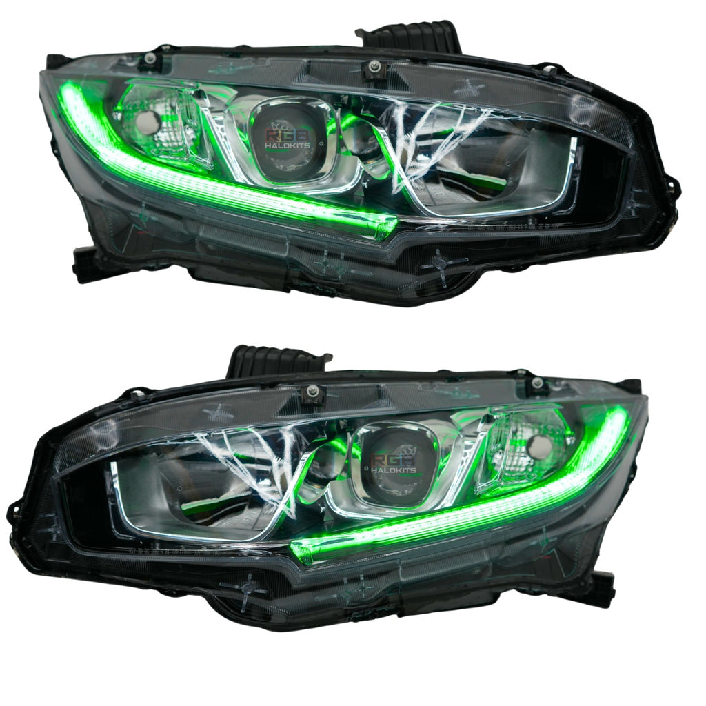 RGB Halo Kits Honda Civic Multicolor Flow Series DRL Boards (2016-2021)