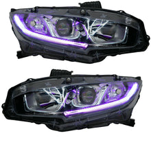 Load image into Gallery viewer, RGB Halo Kits Honda Civic Multicolor Flow Series DRL Boards (2016-2021)