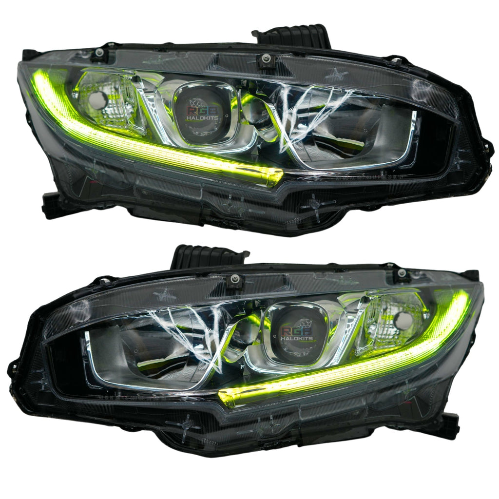 RGB Halo Kits Honda Civic Multicolor Flow Series DRL Boards (2016-2021)