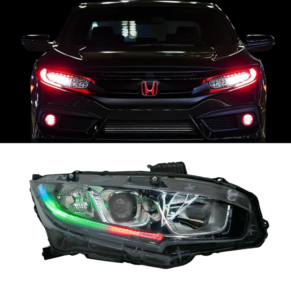 RGB Halo Kits Honda Civic Multicolor Flow Series DRL Boards (2016-2021)