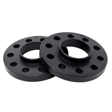 Load image into Gallery viewer, H&amp;R Trak+ 30mm DRA wheel spacer full view black anodized