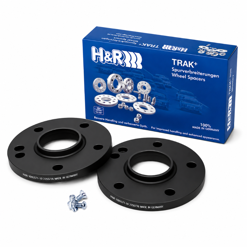 H&R Trak+ 18mm black hubcentric wheel spacers for 2019-2020 Porsche Cayenne