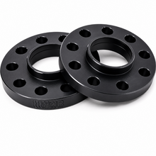 Load image into Gallery viewer, H&amp;R Trak+ 7mm DR wheel spacers with 5x130 bolt pattern and black finish