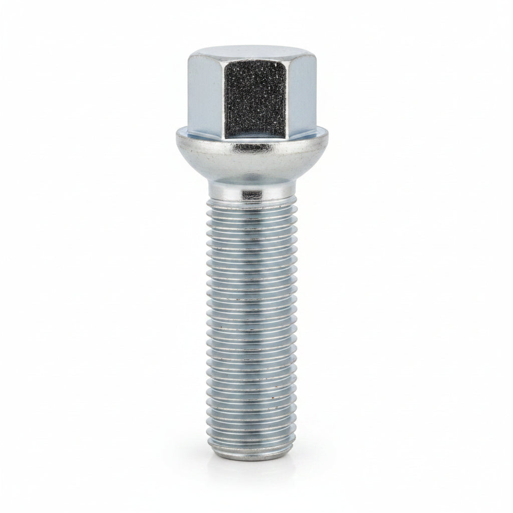 H&R H&R Wheel Bolts 14 X 1.5 / Length 28mm / Mercedes Ball / Head 17mm - Black - Set of 10
