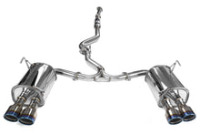 Load image into Gallery viewer, Invidia Q300 twin outlet cat-back exhaust with rolled titanium burnt quad tips for 2015-2021 Subaru WRX/STI  
