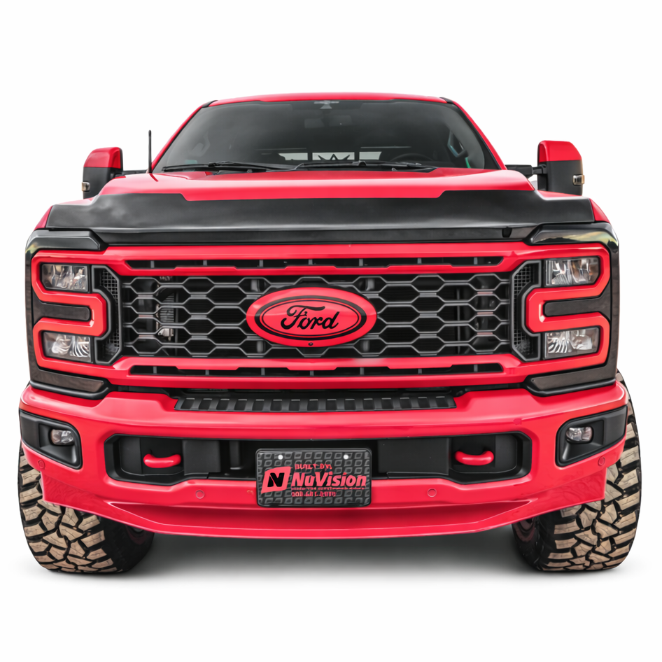 Aeroskin hood protector installed on Ford F-250 Super Duty front