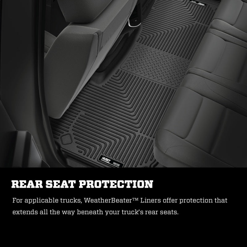 Husky Liners 03-08 Dodge Ram 1500/2500/3500 Quad Cab WeatherBeater Combo Black Floor Liners-Husky Liners-HSL98031