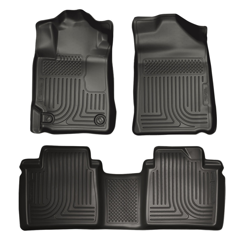Husky Liners 07-11 Toyota Camry (All) WeatherBeater Combo Black Floor Liners (One Piece for 2nd Row)-Husky Liners-HSL98511