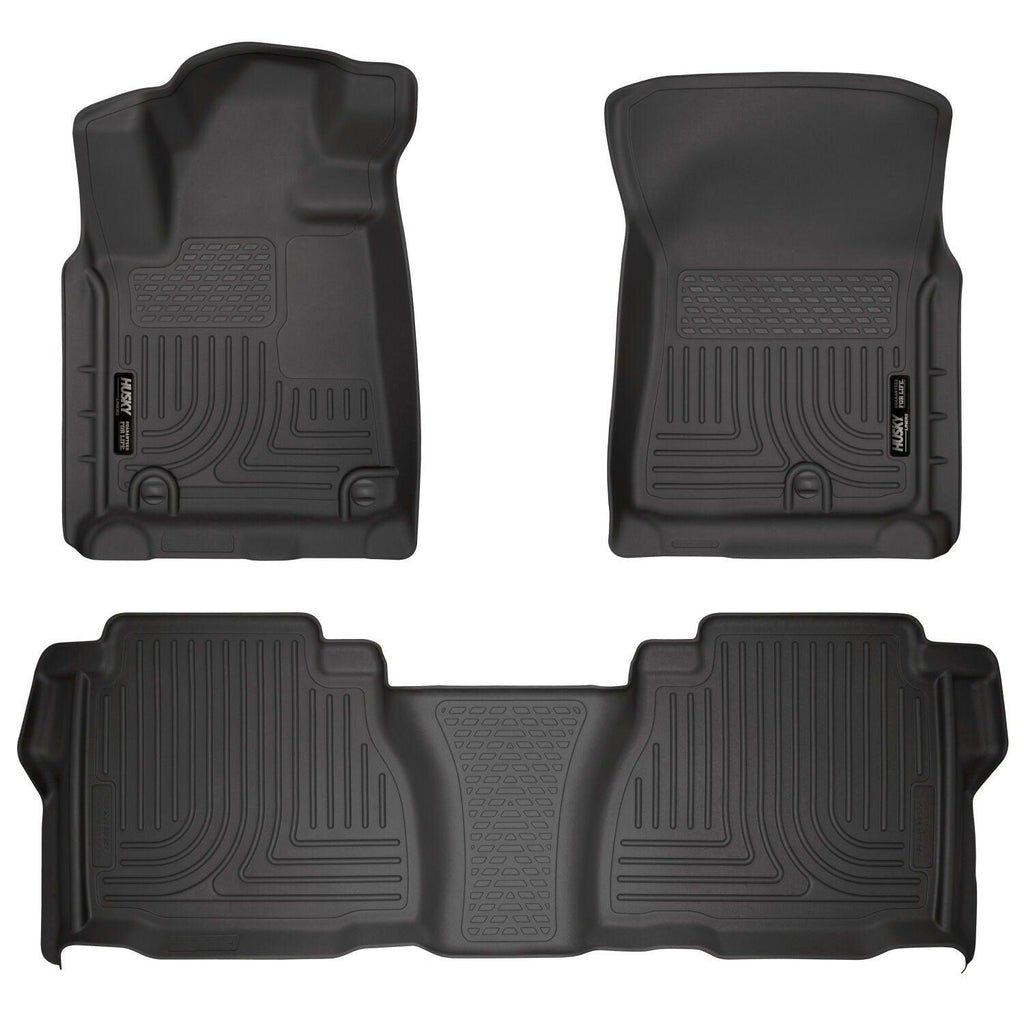 Husky Liners 07-11 Toyota Tundra Double/CrewMax Cab WeatherBeater Combo Black Floor Liners-Husky Liners-HSL98581
