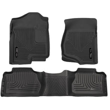 Load image into Gallery viewer, Husky Liners 07-12 Chevy Silverado/GMC Sierra Extended Cab WeatherBeater Combo Black Floor Liners-Husky Liners-HSL98211