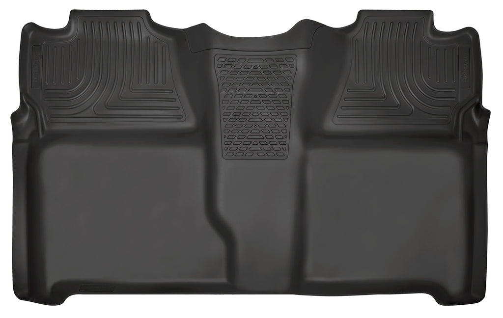 Husky Liners 07-13 Chevy Silverado 1500/2500HD Crew Cab PU Weatherbeater Black 2nd Seat Floor Liner-Husky Liners-HSL19201
